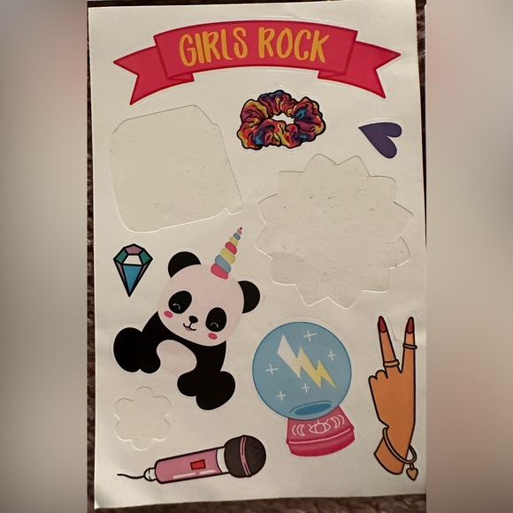 Justice Girls 15 Sticker Sheets - Sloth Unicorn Emoji Llama Hedgehog Corgi Panda - Picture 16 of 16